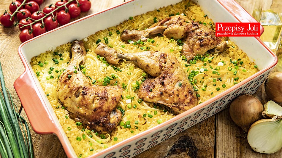 CHICKEN LEGS BAKED WITH RICE RECIPE
